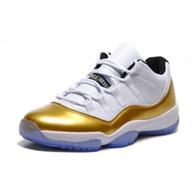 Nike Air Jordan 11 Low Beyaz / Metal Altın Basketbol Ayakkabısı Türkiye - PZOCJ8U3